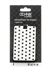 Menovka na batožinu AW-012-0016-0P(W26), pohľad na produkt s obalom na bielom pozadí.