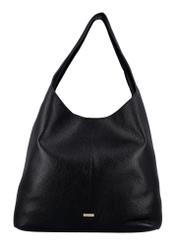 Čierna kožená kabelka shopper TORES-1372-9I(Z26)