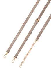 Svetlohnedá dámska taška cez rameno TOREC-1179-1K(W26), pohľad na produkt s popruhom na bielom pozadí.