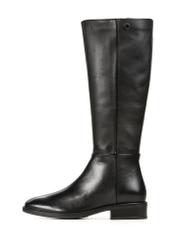 Čierne kožené dámske čižmy BUTYD-1183-99(Z25)