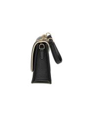 Malá čierna dámska kabelka TOREC-1015-9J(W26), pohľad na produkt z boku na bielom pozadí.