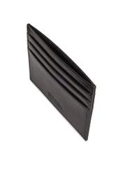 Čierne kožené puzdro na karty PORMS-0679-99(W26), detail produktu na bielom pozadí.