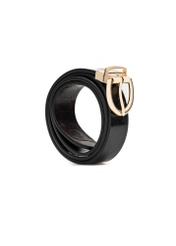 PASDS-0332-49(Z25), obojstranný dámsky opasok z krokodílej kože, diagonálny pohľad na produkt na bielom pozadí.-02