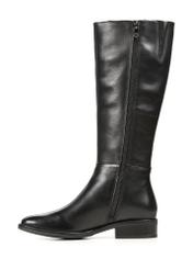 Čierne kožené dámske čižmy BUTYD-1183-99(Z25)