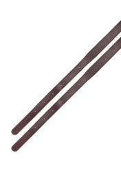 Dámska kožená kabelka hnedej farby TORES-1302-1D(W26), pohľad na produkt s popruhom na bielom pozadí.