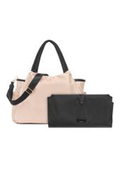 Púdrovo ružová taška pre mamičku TOREN-0308-5A(W26) - pohľad spredu na produkt na bielom pozadí.