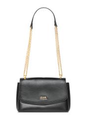 Čierna taška cez rameno na retiazke TOREC-1152-99(W26) - pohľad spredu na produkt, na bielom pozadí.