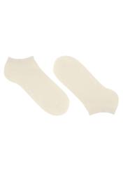 Pánske krémové krátke ponožky SKAMT-0151B-0B(W26), bočný pohľad na produkt na bielom pozadí.