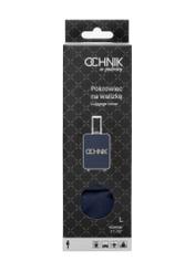 Námornícky modrý obal na veľký kufor AW-013-0002-7D-L(W26), pohľad spredu na produkt v balení.