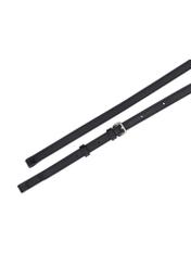 Čierna malá dámska hobo kabelka TOREC-1097-99(Z26), pohľad na popruh produktu na bielom pozadí.
