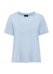 Svetlomodré dámske basic tričko TSHDT-0120-60(W25), produktová fotografia spredu na bielom podklade.