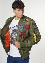Pánska olivovo zelená bunda Top Gun KURMT-0279-57(W23)-02