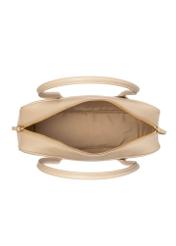 Béžová dámska kabelka cez rameno TOREC-1232-1A(W26), pohľad na produkt vo vnútri na bielom pozadí.