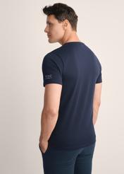 Pánske tmavomodré basic tričko s logom TSHMT-0091-69(KS)
