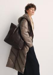 Veľká hnedá dámska shopper kabelka TOREC-1067-89(Z25)