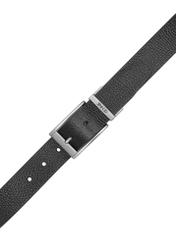 Pánsky obojstranný kožený opasok PASMS-0167-9P(W26) - pohľad na produkt zhora, na bielom pozadí.