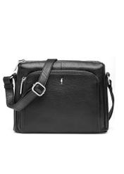 Dámska kožená kabelka čierna TORES-1217-9I(W26)