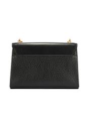 Čierna elegantná dámska taška cez rameno TOREC-1165-99(W26) - pohľad na produkt zozadu, na bielom pozadí.