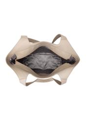 Veľká dámska kožená kabelka TORES-1205-1B(W26), pohľad na produkt vo vnútri na bielom pozadí.