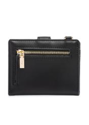 Malá čierna dámska peňaženka POREC-0430-99(W26) - pohľad na produkt zozadu, na bielom pozadí.