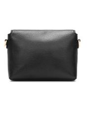 Malá dámska kožená kabelka TORES-1278-9I(W26), pohľad na produkt zozadu na bielom pozadí.