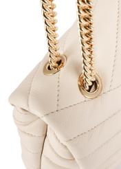 Dámska kožená kabelka krémovej farby TORES-1285-0B(W26)