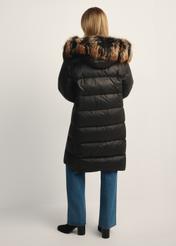 Čierna dámska bunda s prírodnou izoláciou KURDT-0623-99(Z25)