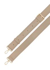 Béžová malá dámska kabelka TOREC-1172-1B(W26), pohľad na produkt s popruhom na bielom pozadí.