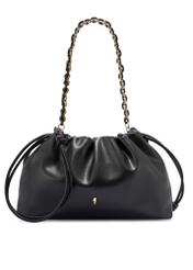 Čierna vedrová taška TOREC-1215-99(W26) - pohľad na produkt spredu, na bielom pozadí.