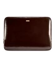 Dámska kožená aktovka tmavohnedej farby TORES-1257-1I(W26) - pohľad spredu na produkt, na bielom pozadí.