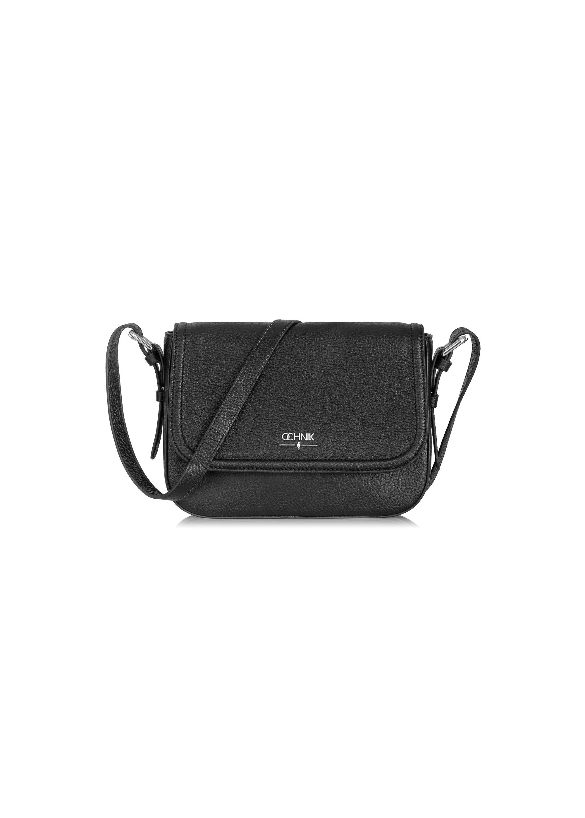 Čierna kožená dámska crossbody kabelka TORES-0985C-99(W25)