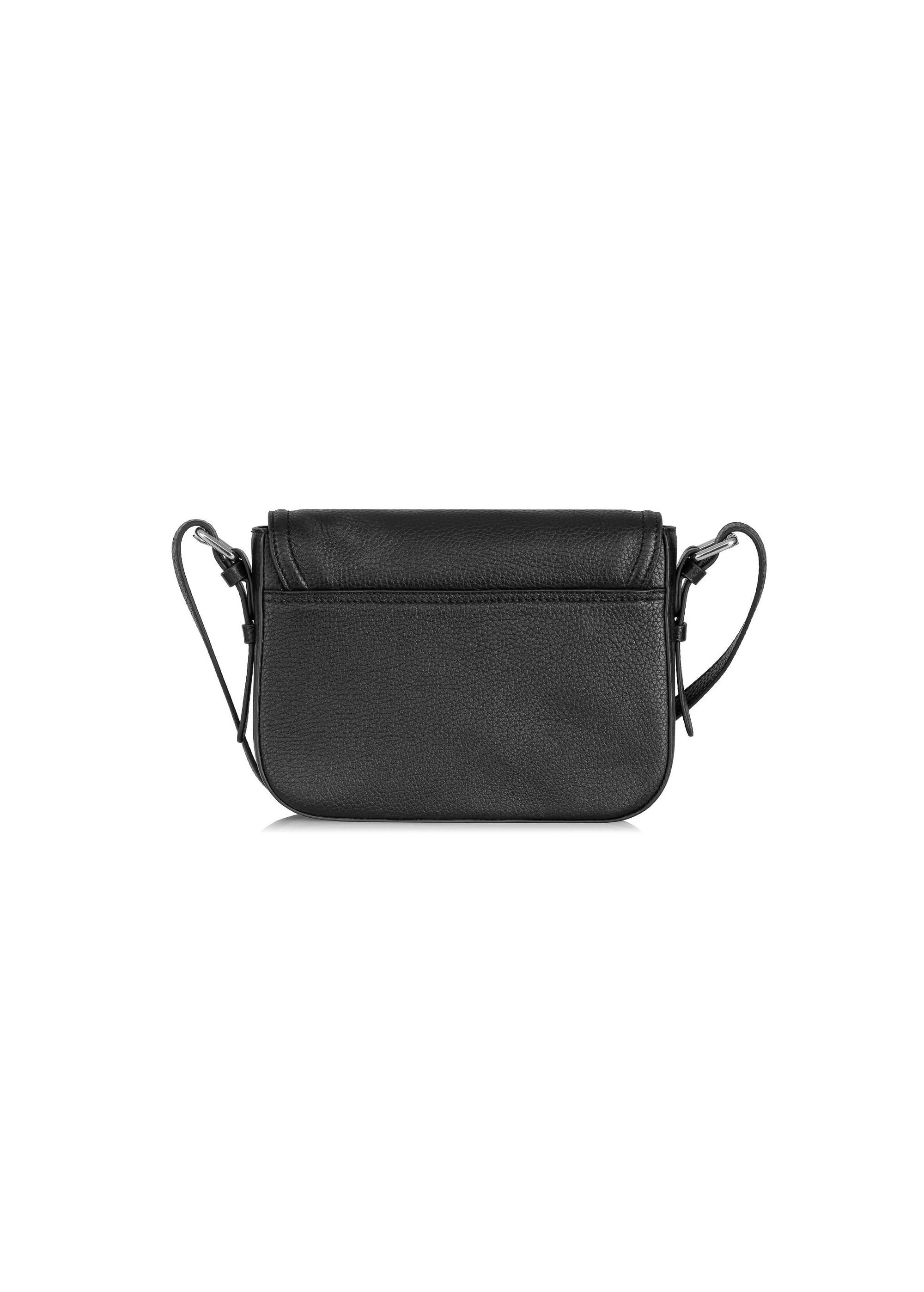 Čierna kožená dámska crossbody kabelka TORES-0985C-99(W25)