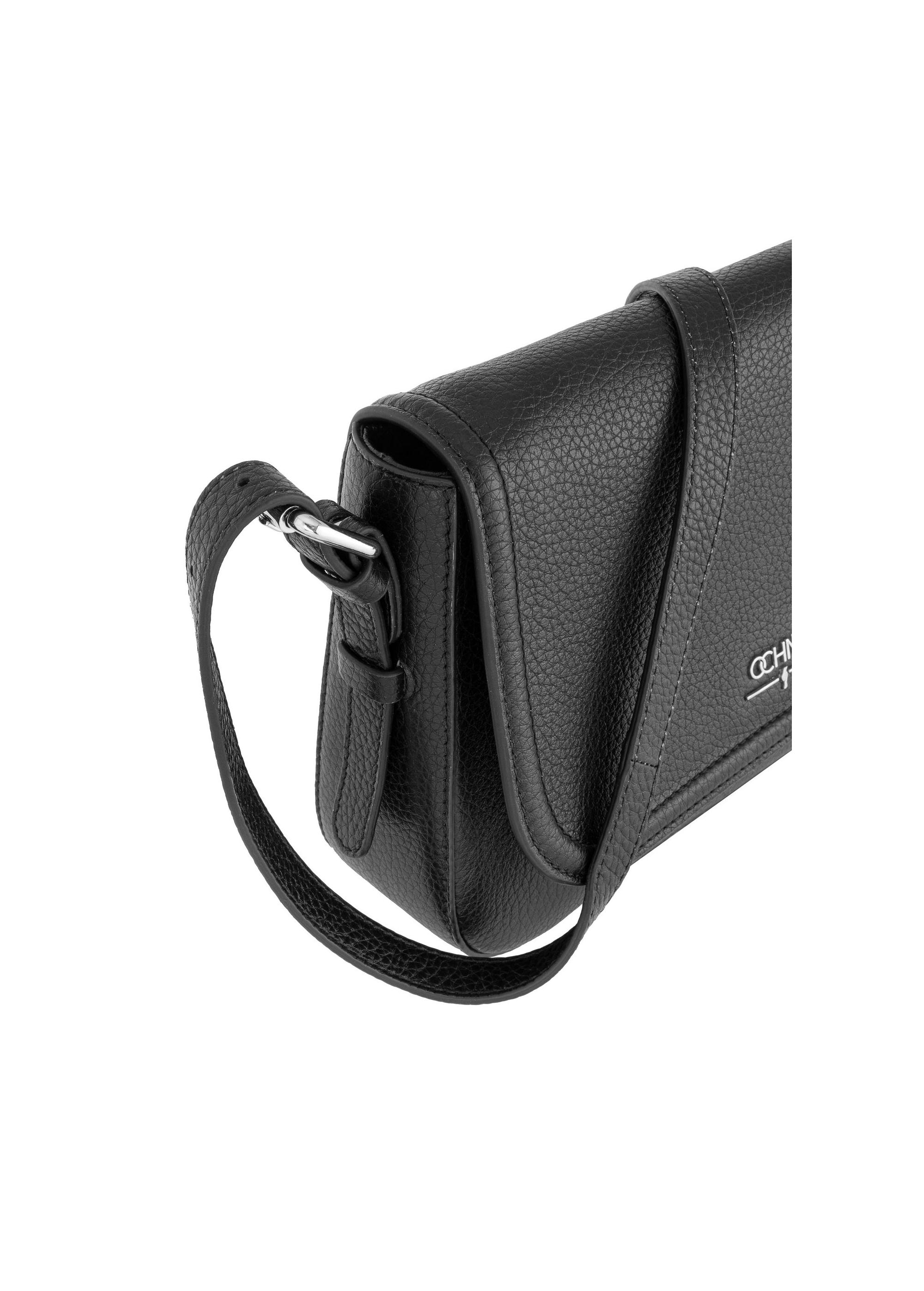 Čierna kožená dámska crossbody kabelka TORES-0985C-99(W25)