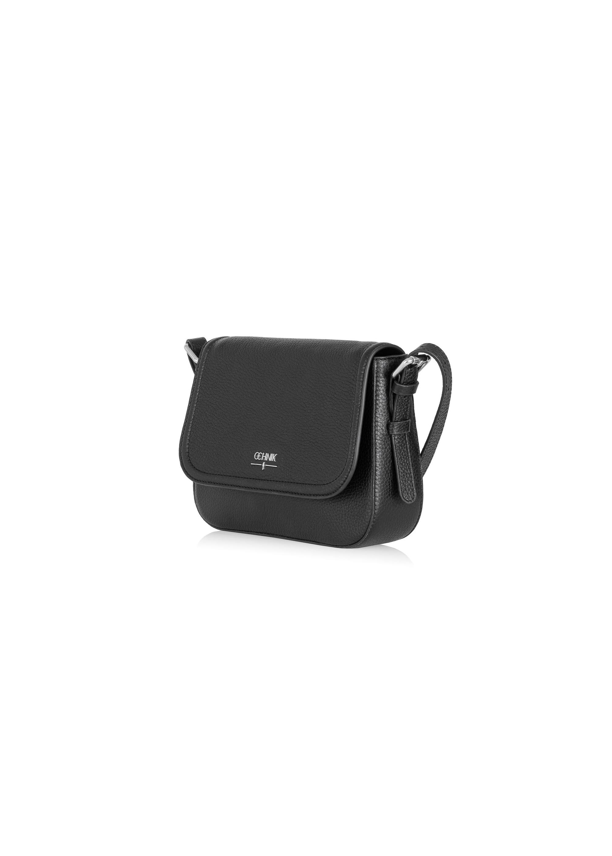 Čierna kožená dámska crossbody kabelka TORES-0985C-99(W25)