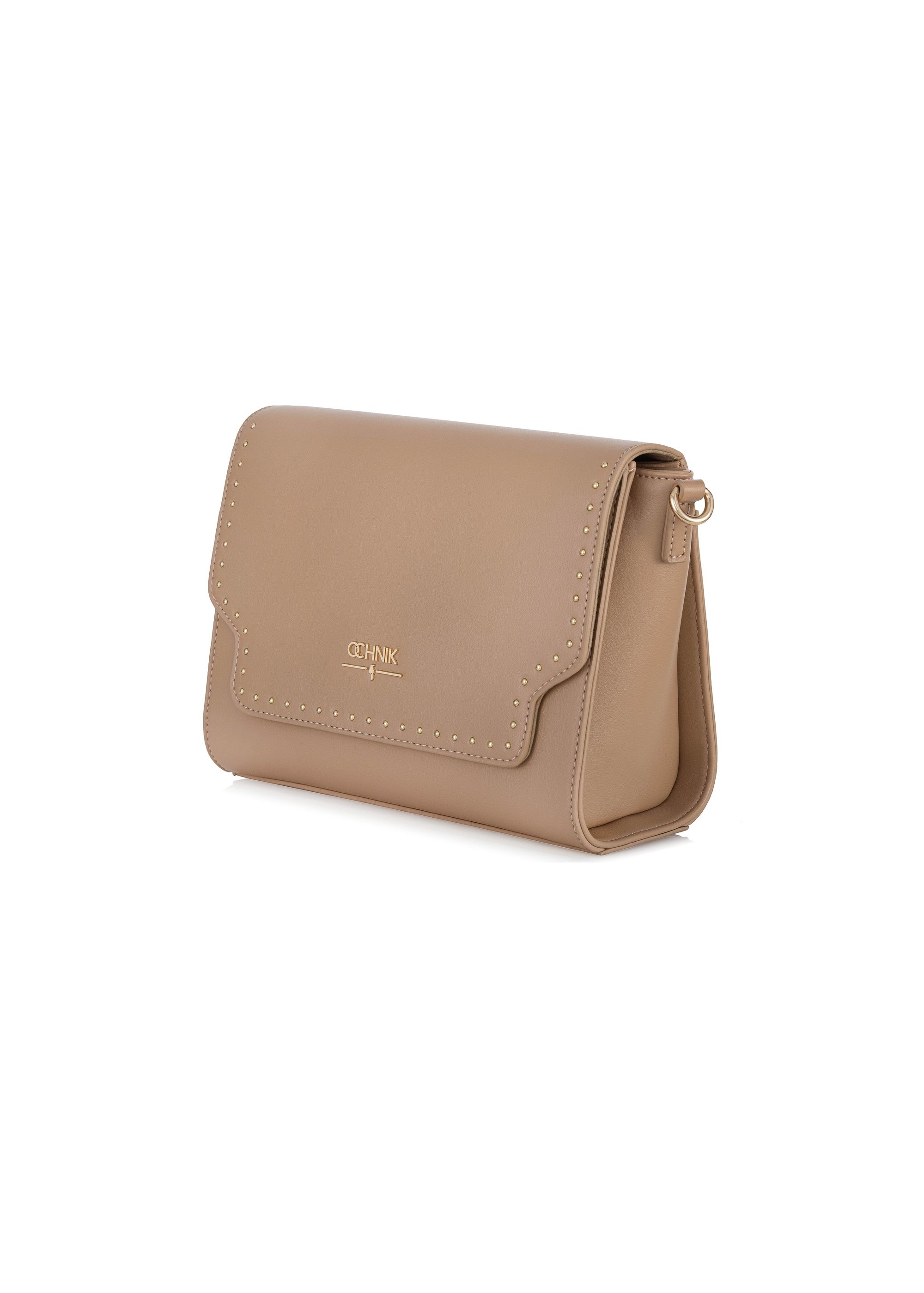 Béžová dámska crossbody kabelka s cvokmi TOREC-0899A-81(W25)