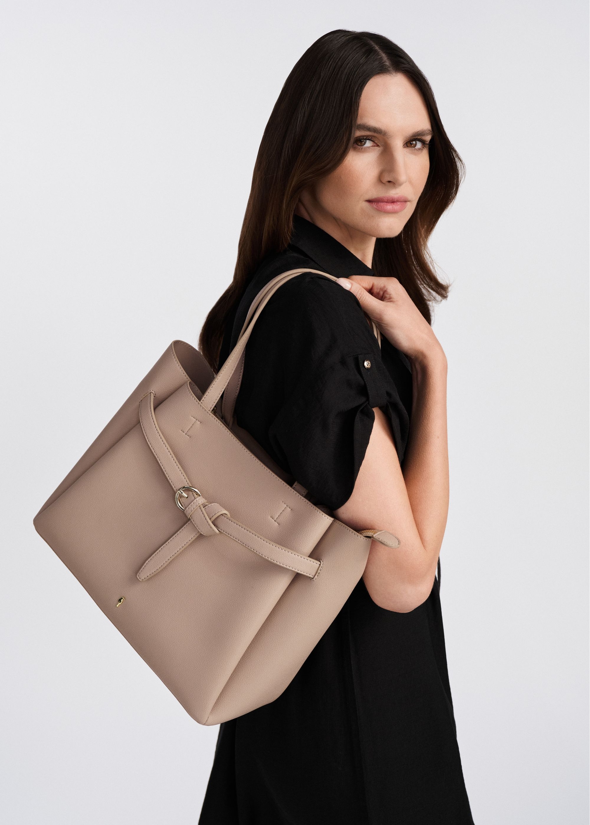 Béžová dámska shopper taška TOREC-1011-81(W25)-08