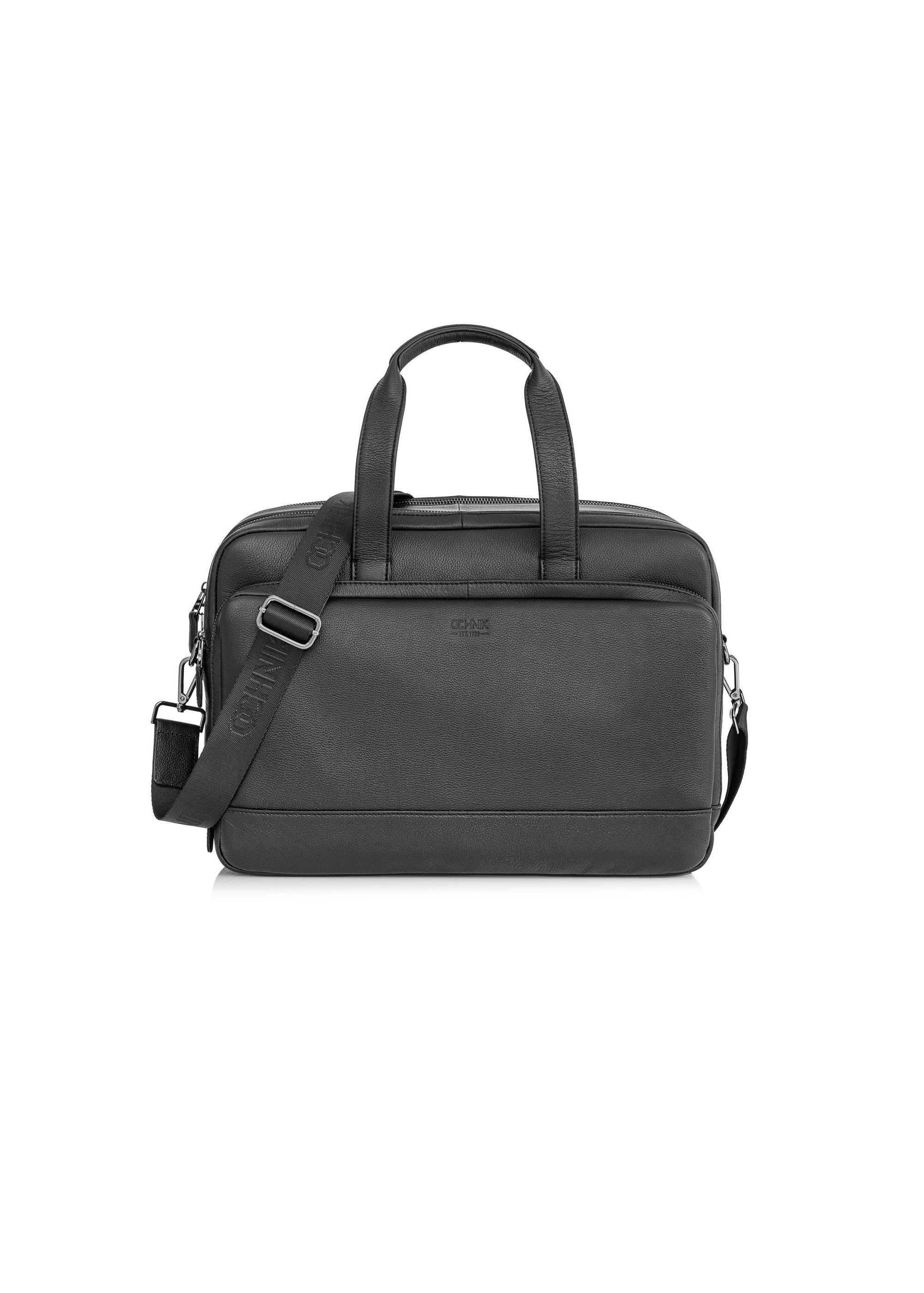 Schwarze Herrentasche aus Leder TORMS-0020R-99(W25)-01