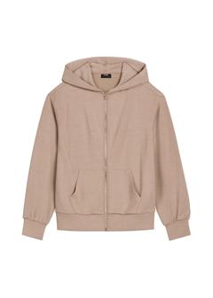 Dámska mikina na zips camel BLZDT-0108A-1D(W26)