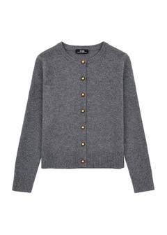Sivý vlnený dámsky kardigan KARDT-0058-91(Z25)