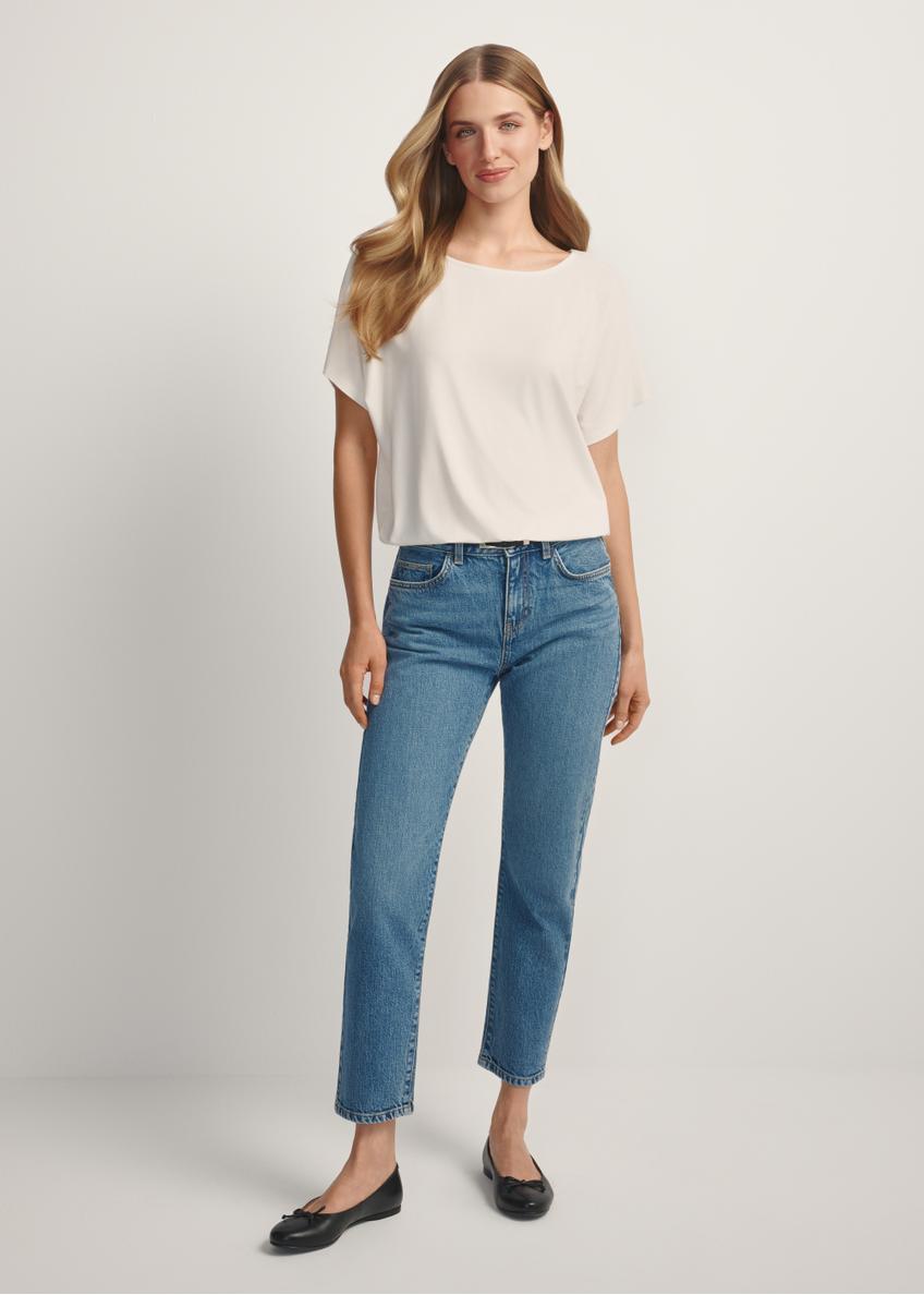 Dámske tmavomodré džínsové nohavice JEADT-0011-7C(W26)