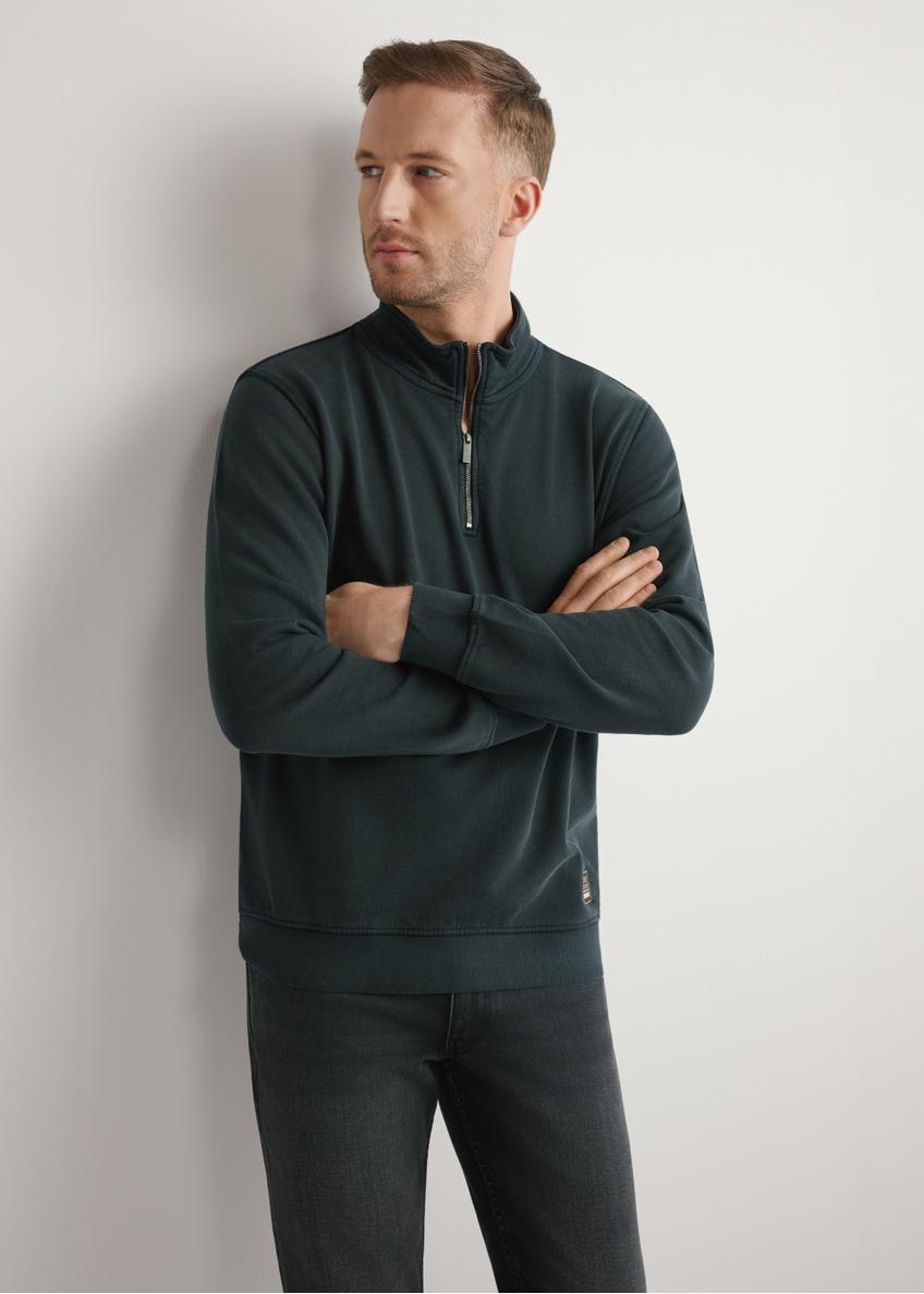 Čierna bavlnená pánska mikina BLZMT-0077-99(W26)