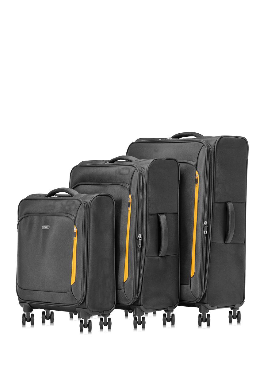 Sada kufrov na kolieskach 19"/24"/28" WALNY-0042-99(W25), pohľad na produkt na bielom pozadí.