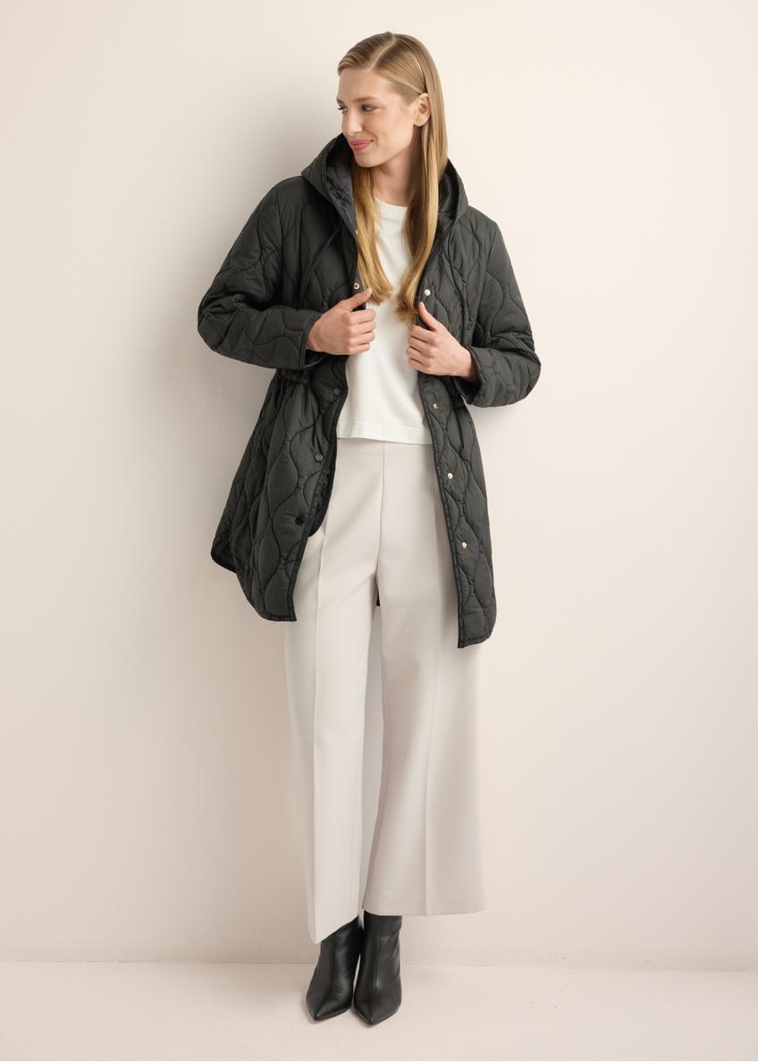 Čierna prešívaná dámska bunda KURDT-0654-99(W26)