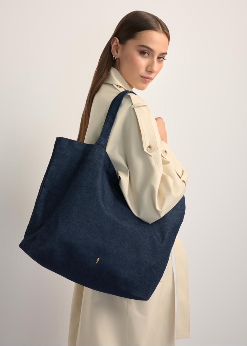 Džínsová taška shopper TOREN-0334-7H(W26)