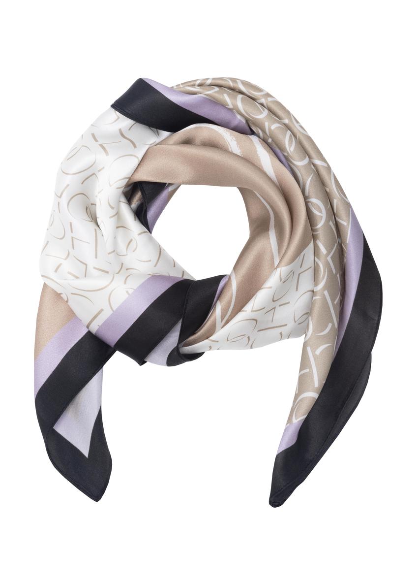 Hodvábna dámska šatka s monogramom SZADT-0155-81(W23)