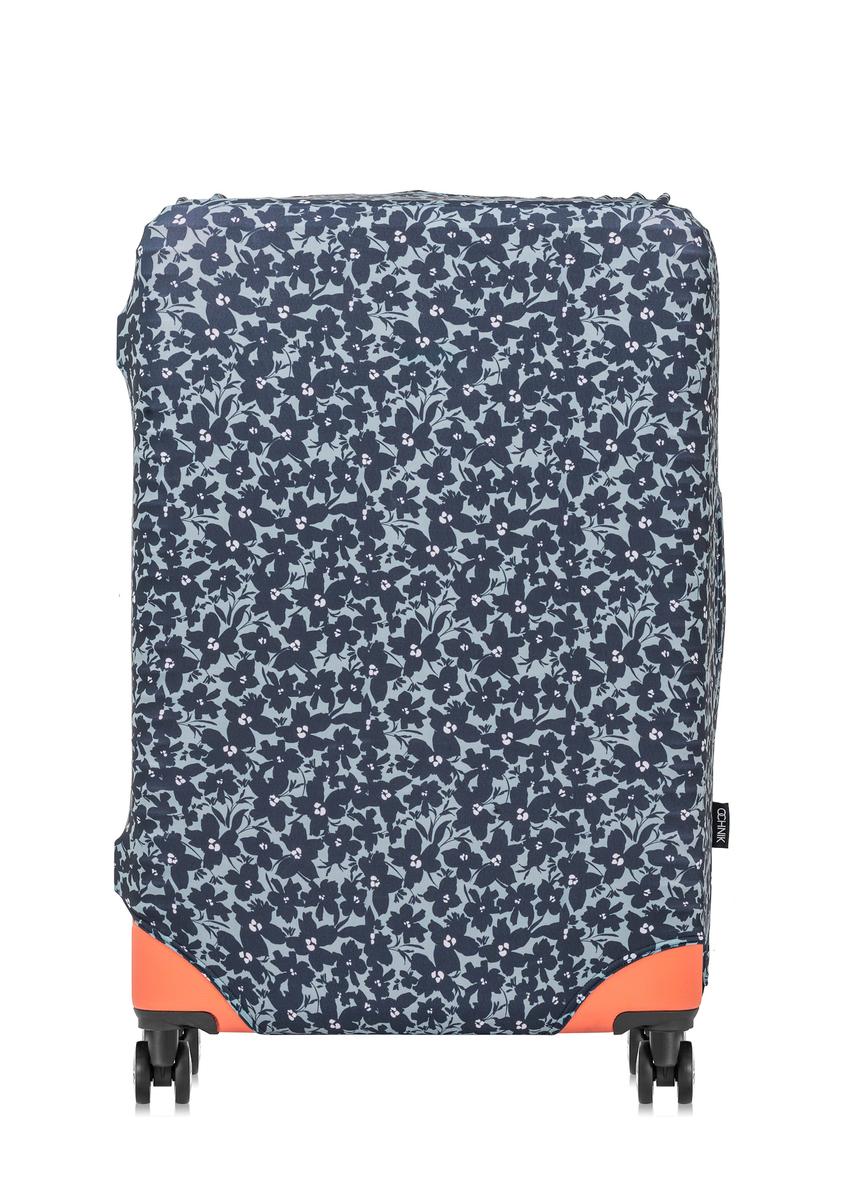 Kvetinový obal na veľký kufor AW-013-0004-15-L(W25), pohľad na produkt na kufri na bielom pozadí.