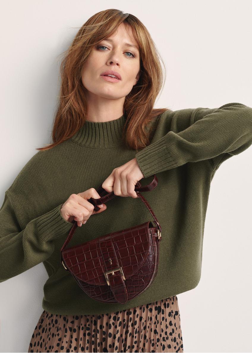 Kožená dámska kabelka typu crossbody TORES-0707E-49(Z25)
