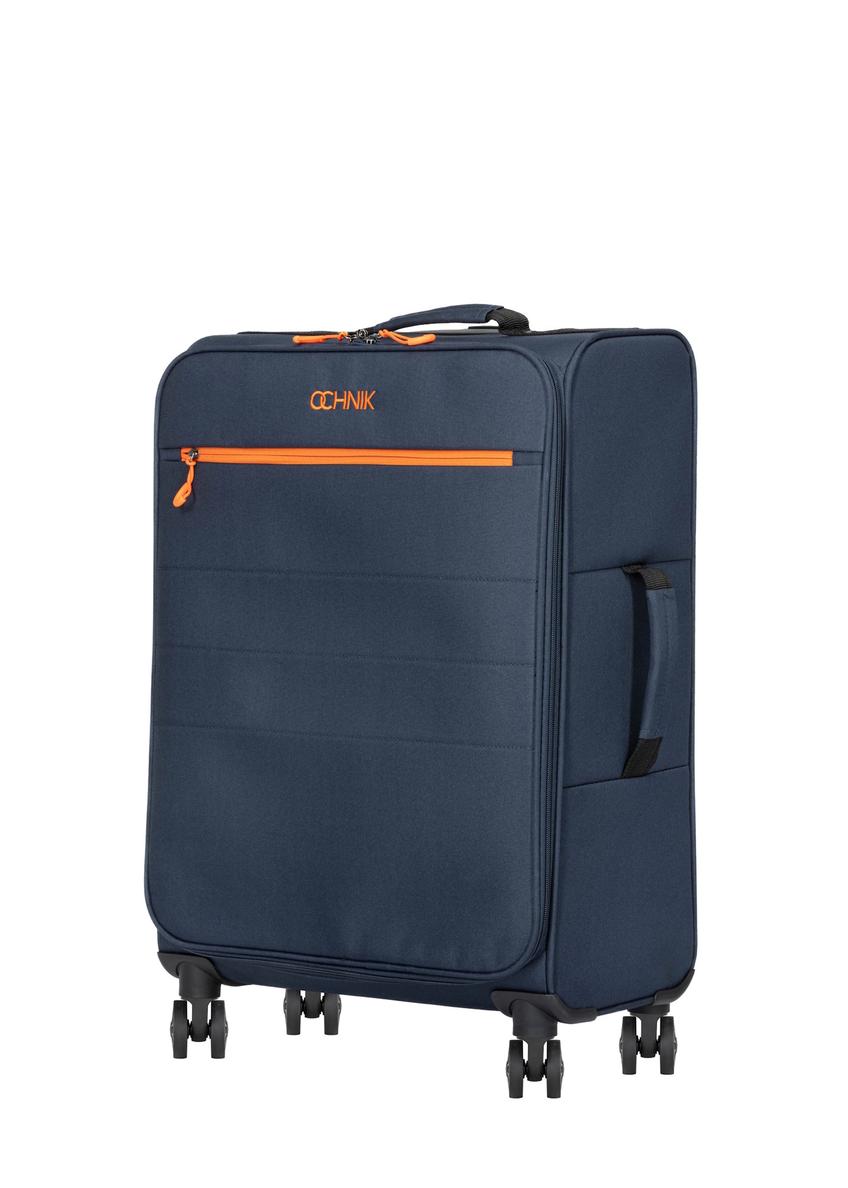 Malý kufor na kolieskach WALNY-0045-7D-19(W26), produkt zobrazený pod uhlom na bielom pozadí.