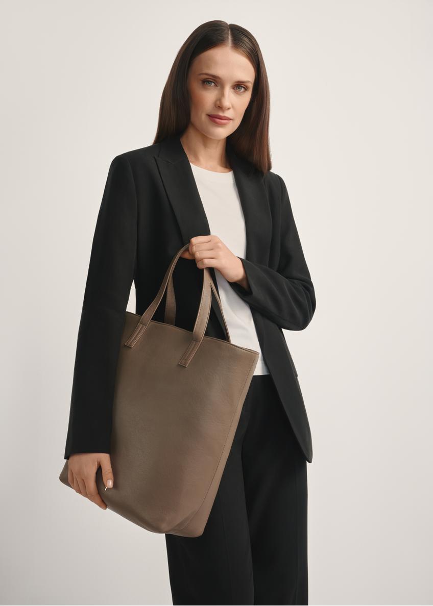 Veľká béžová dámska kabelka shopper TOREC-0850 F-1K(W26)