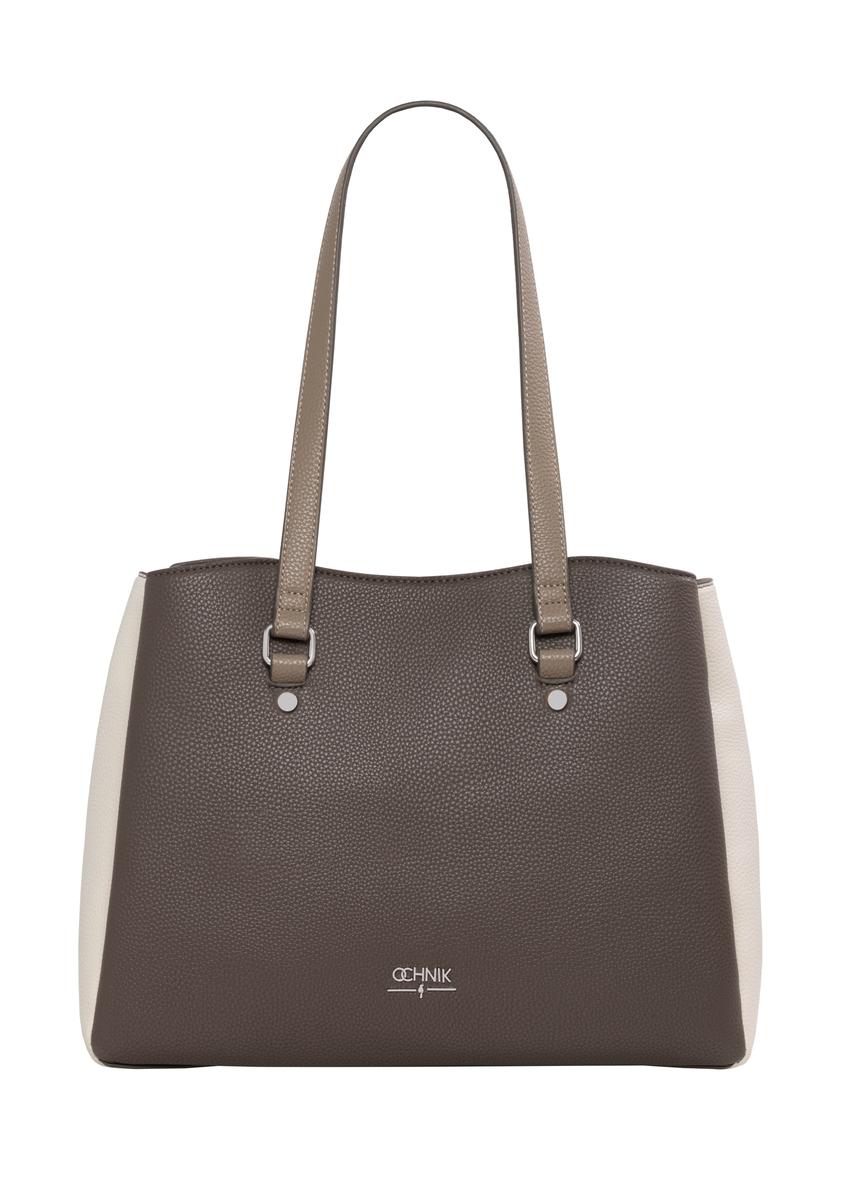 Shopper kabelka v chladnej béžovej farbe TOREC-1260-1K(Z26)